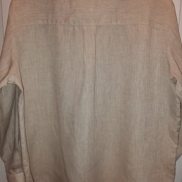 VALERIE STEVENS LARGE & LIZ CLAIBORNE PETITE LARGE LINEN BLOUSES PINK & BEIGE - Picture 8 of 11